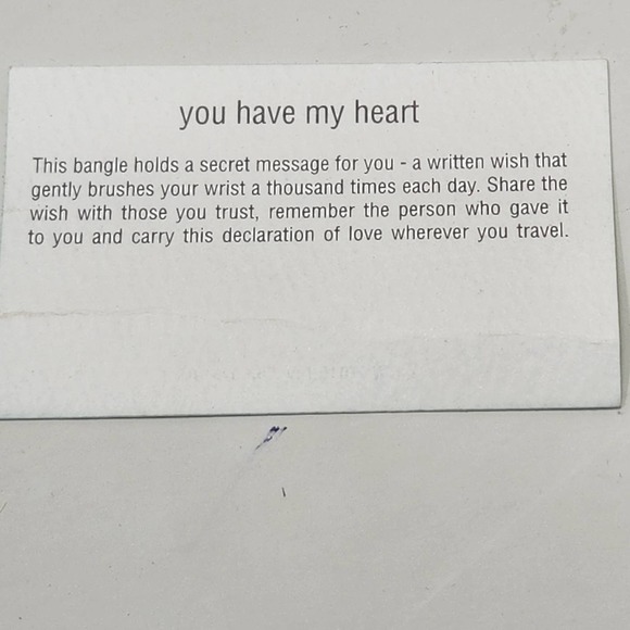 Dream Revel Keep Silver Tone Bangle Bracelet You Have My Heart Engraved Gift - Picture 6 of 8